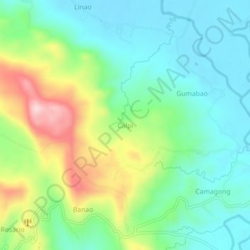 Calpi topographic map, elevation, terrain
