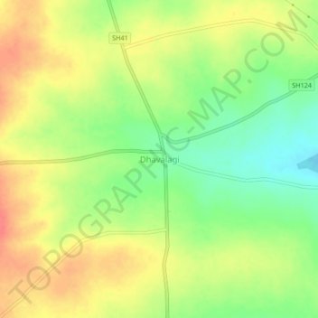 Dhavalagi topographic map, elevation, terrain