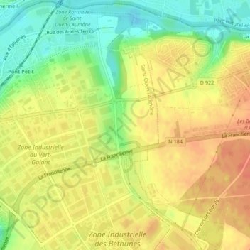 Les Robinettes topographic map, elevation, terrain