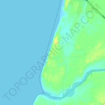 Jampore Beach topographic map, elevation, terrain