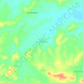 La Colorada topographic map, elevation, terrain