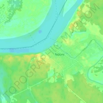 Ndoni topographic map, elevation, terrain