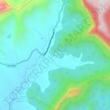Pahine topographic map, elevation, terrain