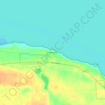 Manitou Beach topographic map, elevation, terrain
