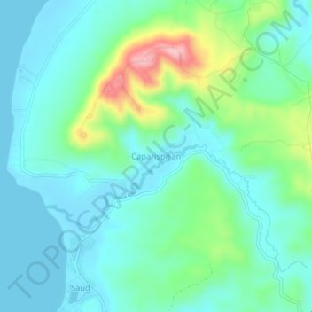 Caparispisan topographic map, elevation, terrain