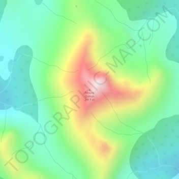 Mount Dalton topographic map, elevation, terrain