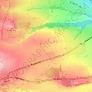 Thornberry topographic map, elevation, terrain