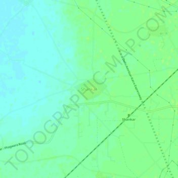 Shankar topographic map, elevation, terrain