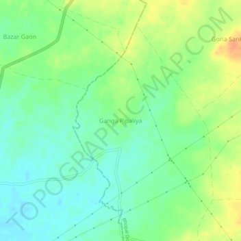 Ganga Pipaliya topographic map, elevation, terrain