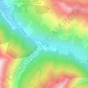 Ristolas topographic map, elevation, terrain