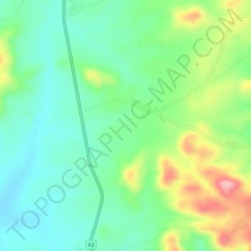 Ancho topographic map, elevation, terrain