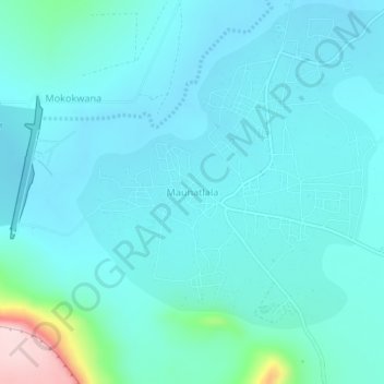 Maunatlala topographic map, elevation, terrain