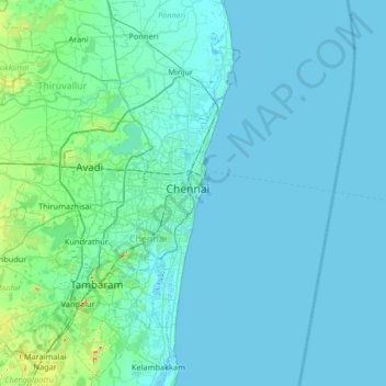 The Island topographic map, elevation, terrain