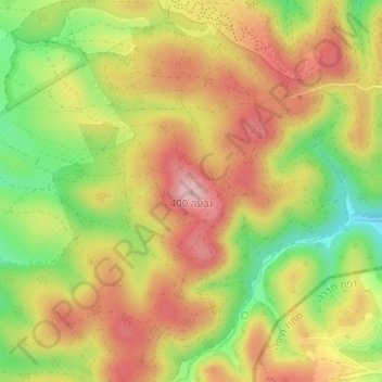Hill 400 topographic map, elevation, terrain