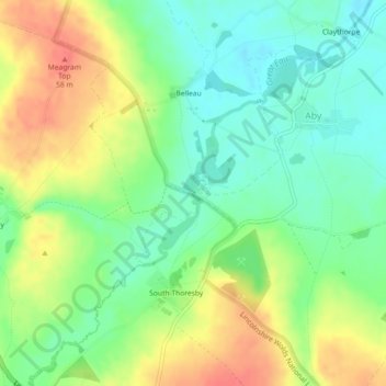 Belleau Bridge topographic map, elevation, terrain