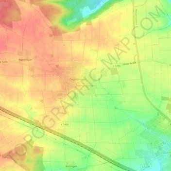 Tomerdingen topographic map, elevation, terrain