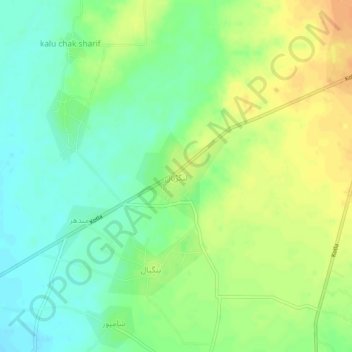 Langrial topographic map, elevation, terrain