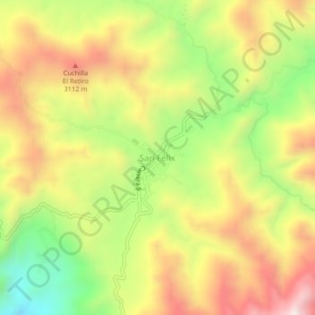 San Félix topographic map, elevation, terrain