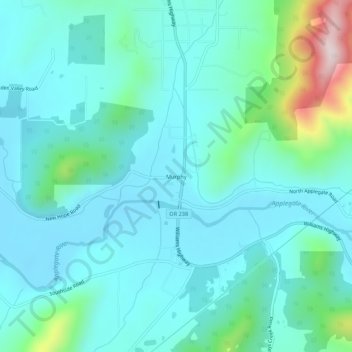 Murphy topographic map, elevation, terrain