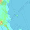 Middle Island topographic map, elevation, terrain