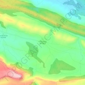 Fuencaliente de Puerta topographic map, elevation, terrain