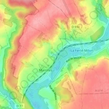 Nimer topographic map, elevation, terrain