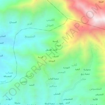 Al Ajad al A`la topographic map, elevation, terrain