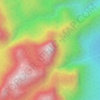 Pico Jurapê topographic map, elevation, terrain