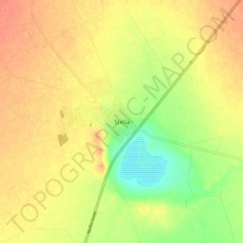 Stella topographic map, elevation, terrain