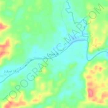Pangkalan topographic map, elevation, terrain