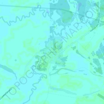 Loreto topographic map, elevation, terrain