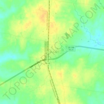 North Zulch topographic map, elevation, terrain