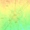 Meerut topographic map, elevation, terrain