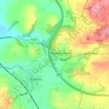 Swan Bank topographic map, elevation, terrain