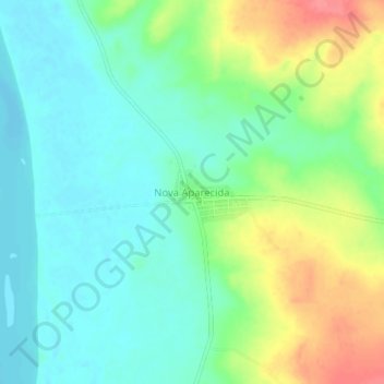 Nova Aparecida topographic map, elevation, terrain