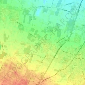 Corlo topographic map, elevation, terrain