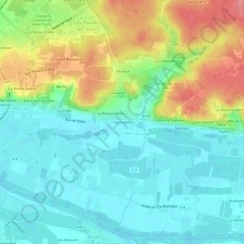 Les Loges topographic map, elevation, terrain