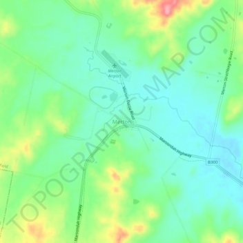 Merton topographic map, elevation, terrain