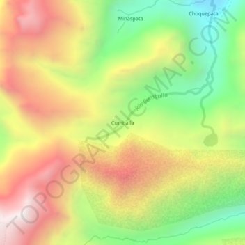 Cumballa topographic map, elevation, terrain