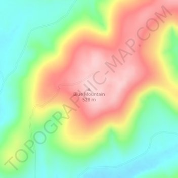 Blue Mountain topographic map, elevation, terrain