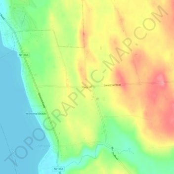 Degroff topographic map, elevation, terrain