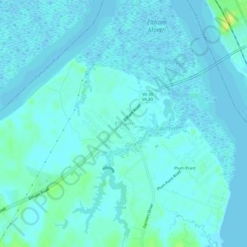 Eltham topographic map, elevation, terrain