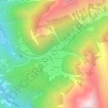 Niederthai topographic map, elevation, terrain