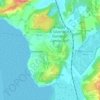 Silverdale Green topographic map, elevation, terrain