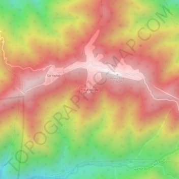 Pokut Yaylası topographic map, elevation, terrain