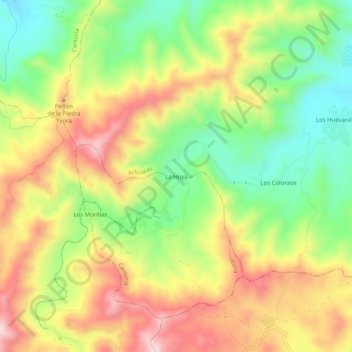 La Hoya topographic map, elevation, terrain