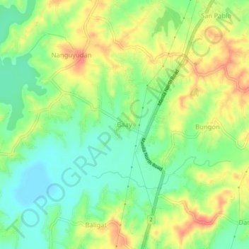 Baay topographic map, elevation, terrain