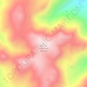 Mount Patterson topographic map, elevation, terrain