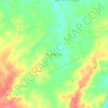 Pasir Banjit topographic map, elevation, terrain