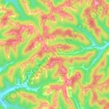 Garfield topographic map, elevation, terrain